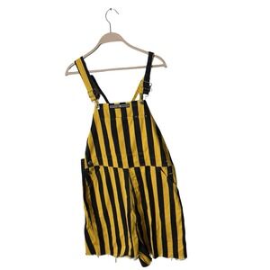 Game Day Bib shorts Overalls Black and Yellow Stripes medium by Game Bibs cutoff